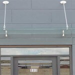 frameless clear glass simple canopy