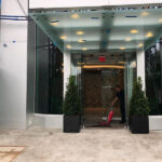 matt glass canopy design installation nyc front