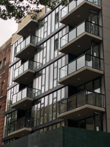 Modern Glass Commerical Windows and Glass Balcony Installation in NYC