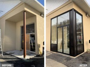 Before & After Aluminum Door Installation in New York