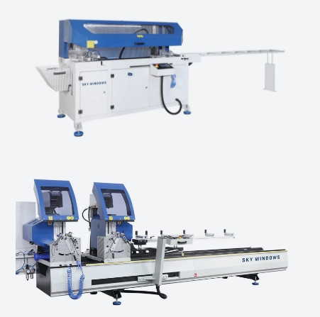 Automatic double head aluminium profile cutting machines